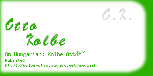 otto kolbe business card